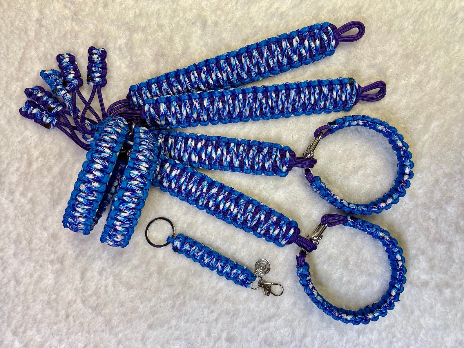 Purple & Bright Medium Blue Grab Handle Set for Use in your Jeep Wrangler