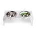 POOCH-LABS Large Acrylic Double Feeder - Clear