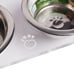 POOCH-LABS Large Acrylic Double Feeder - Clear