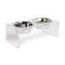 POOCH-LABS Large Acrylic Double Feeder - Clear