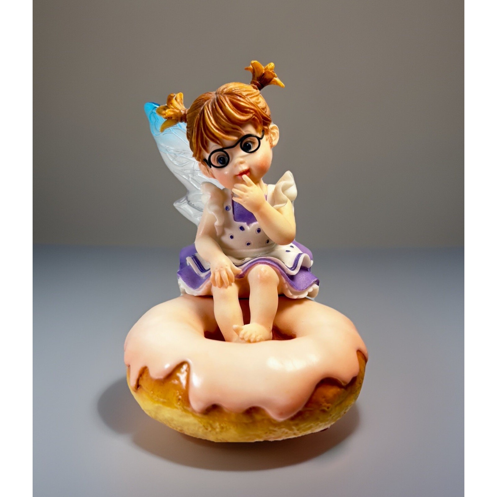 Enesco My Little Kitchen Fairies Donut Fairie 2006 Wearing Glasses 4007322