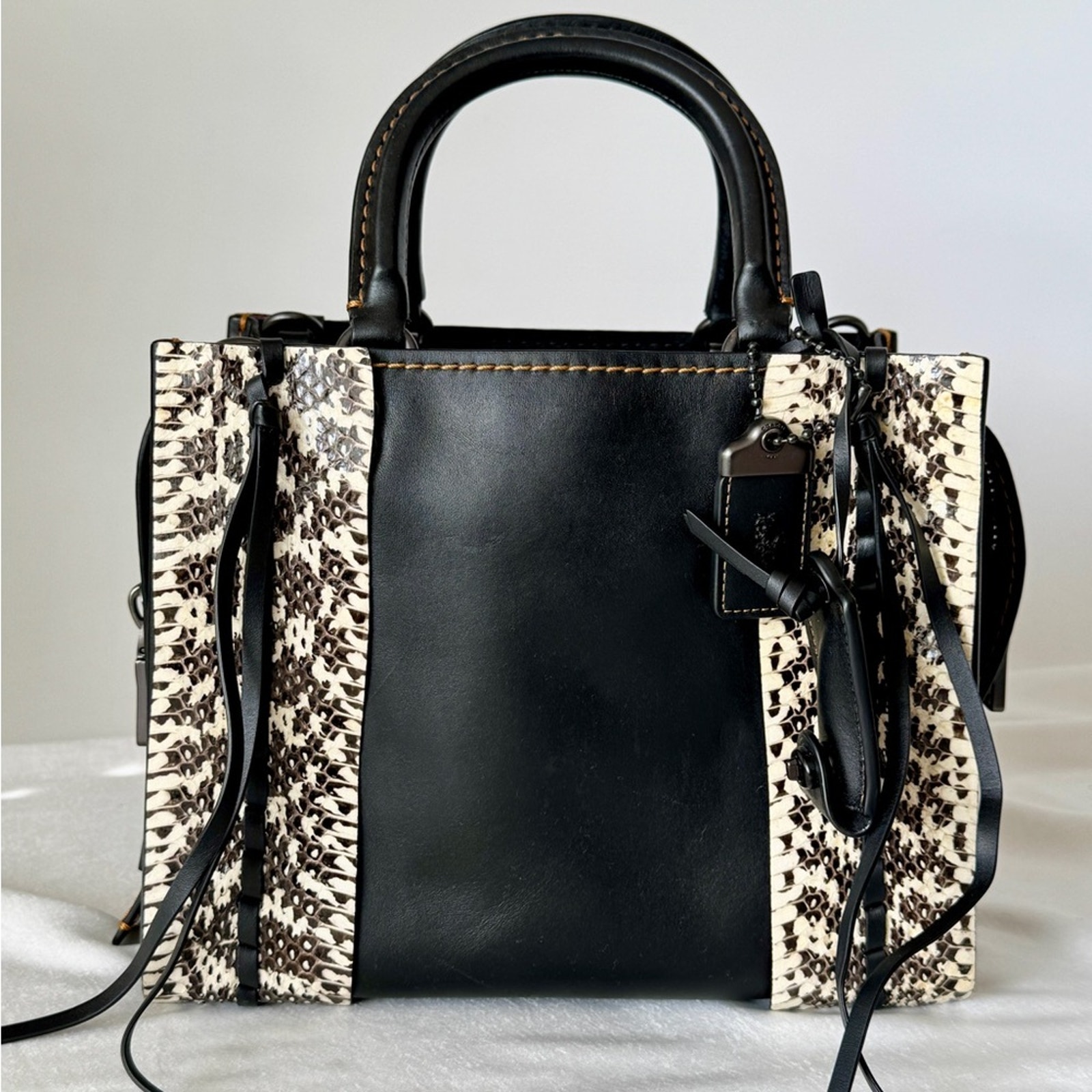 COACH Rogue 25 With Exotic Snakeskin Whipstitch and Smooth Leather 86839