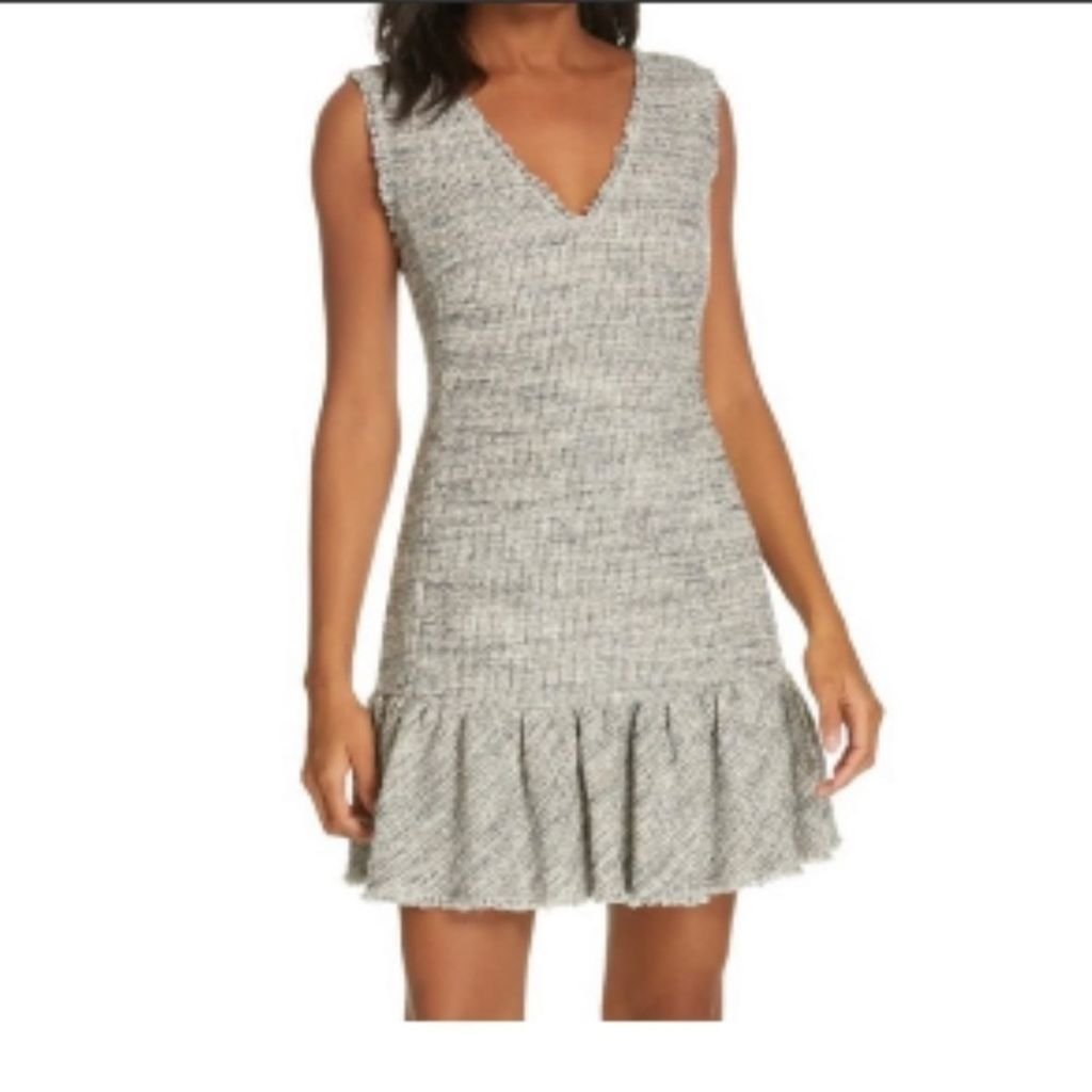 Rebecca Taylor Tweed V-Neck Dress NWT