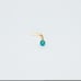 Solid 14kt gold nose piercing with a iridescent green opal 20g New