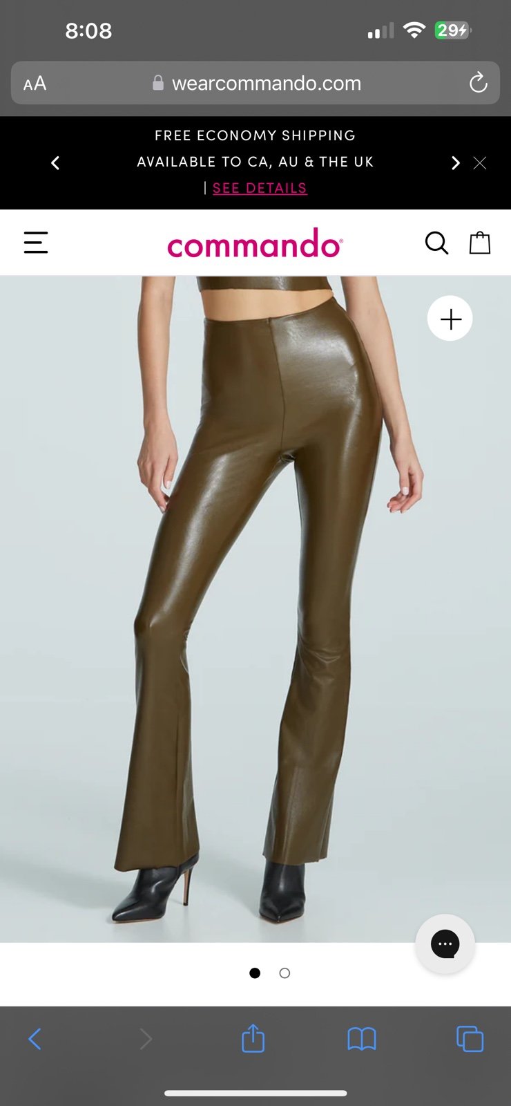 NWT Commando Faux Leather Flare size Small