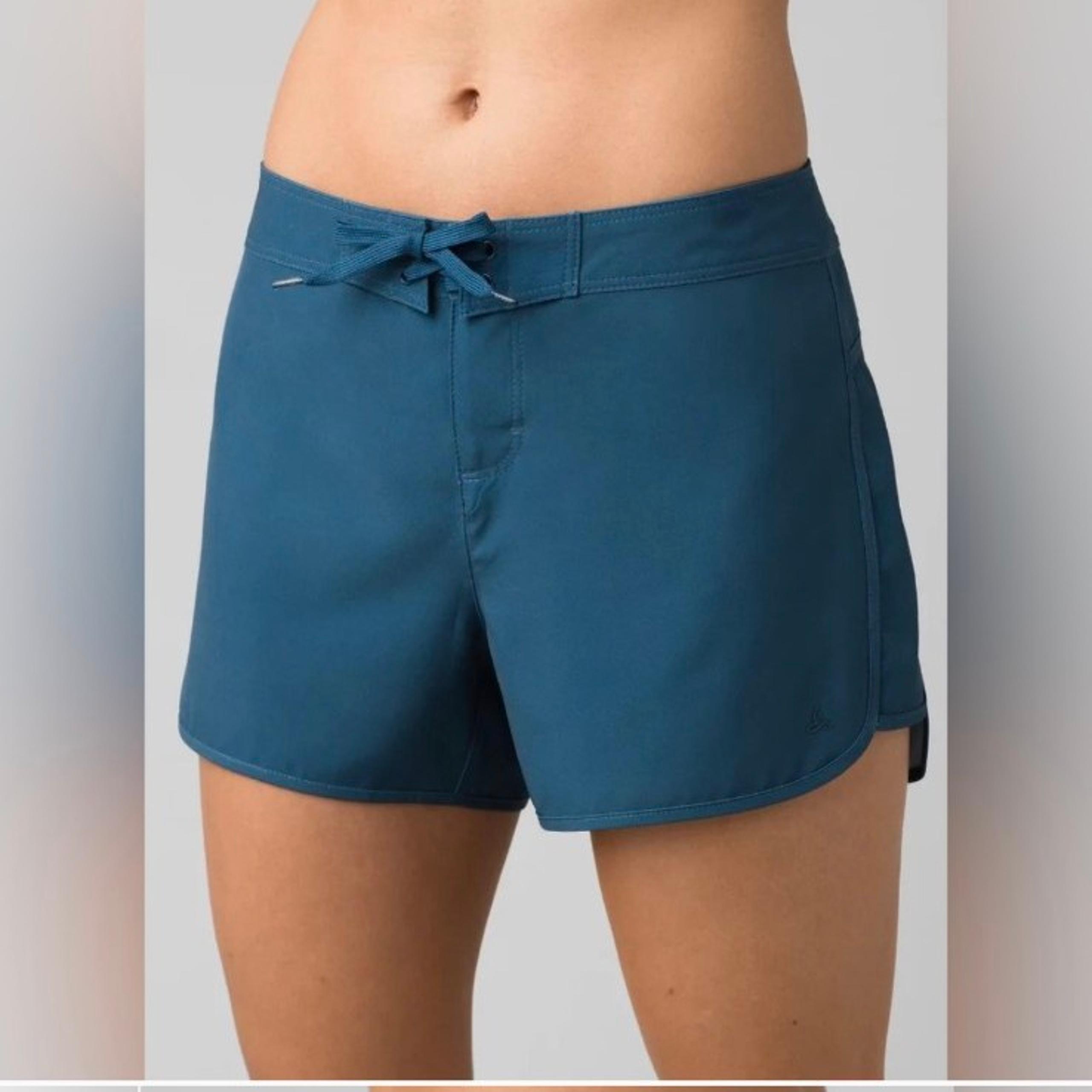Prana Women's Schaffie Shorts Surf Deep Blue (M) EUC