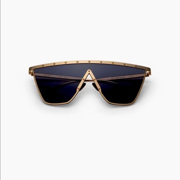 NEW Smoke x Mirrors Pony I Brushed Gold Sunglasses with Grey Lenses One Size NWT