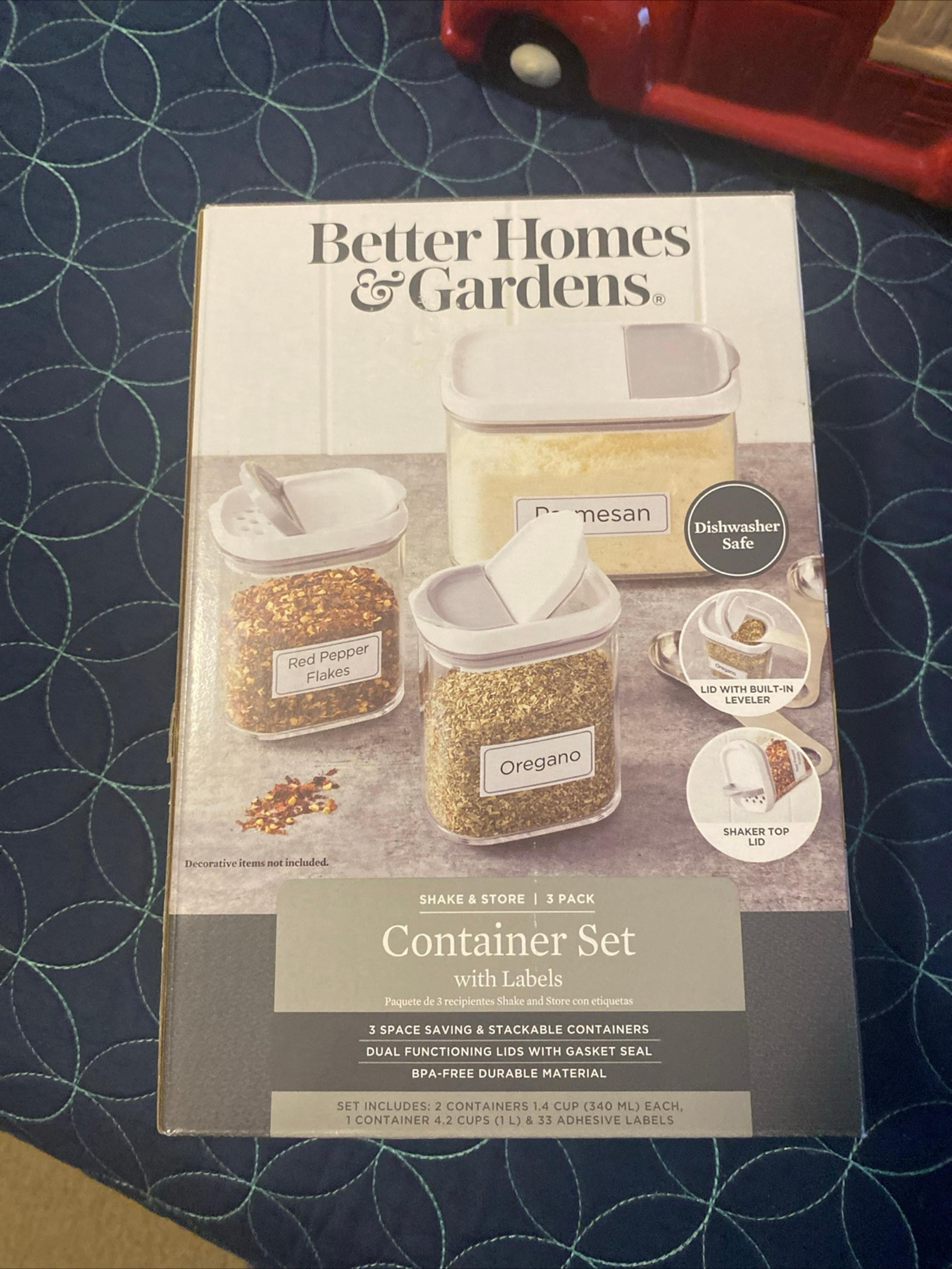 New Better Homes & Gardens  Storage Container Set - Clear (3 Piece)