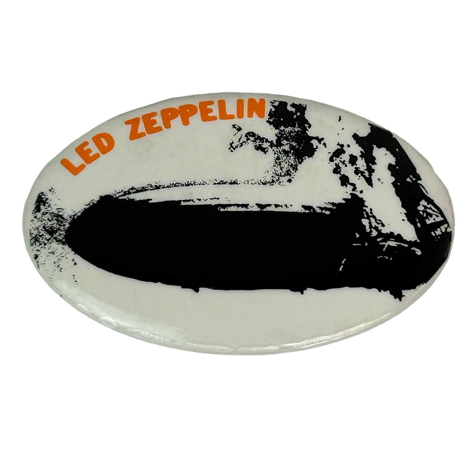 RARE ORIGINAL 1970s “ LED ZEPPLIN” PIN-BACK BUTTON CONCERT SWAN SONG Vintage