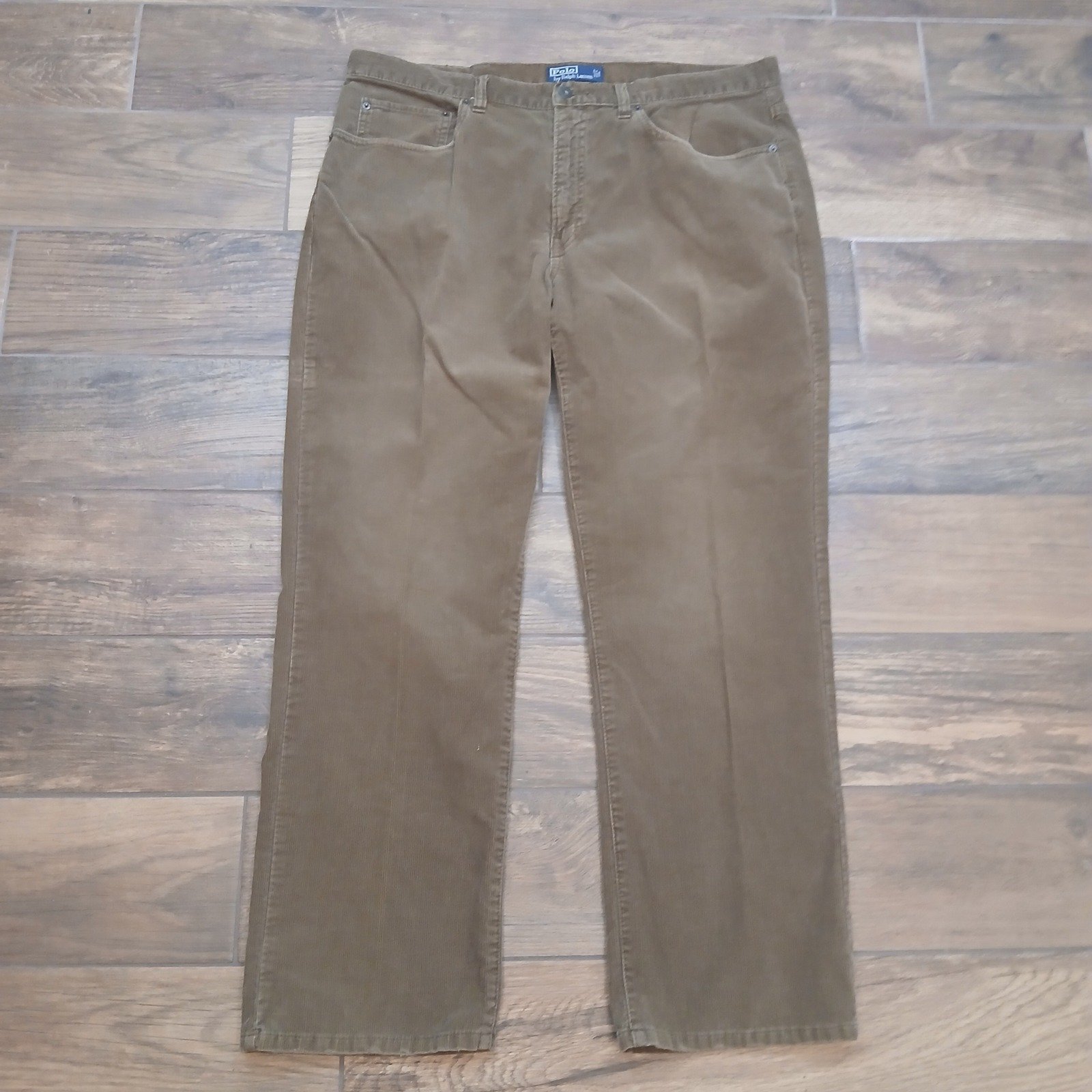 Vintage Polo Ralph Lauren Pants Mens 38x30 Brown Corduroy Baggy 90s Y2K