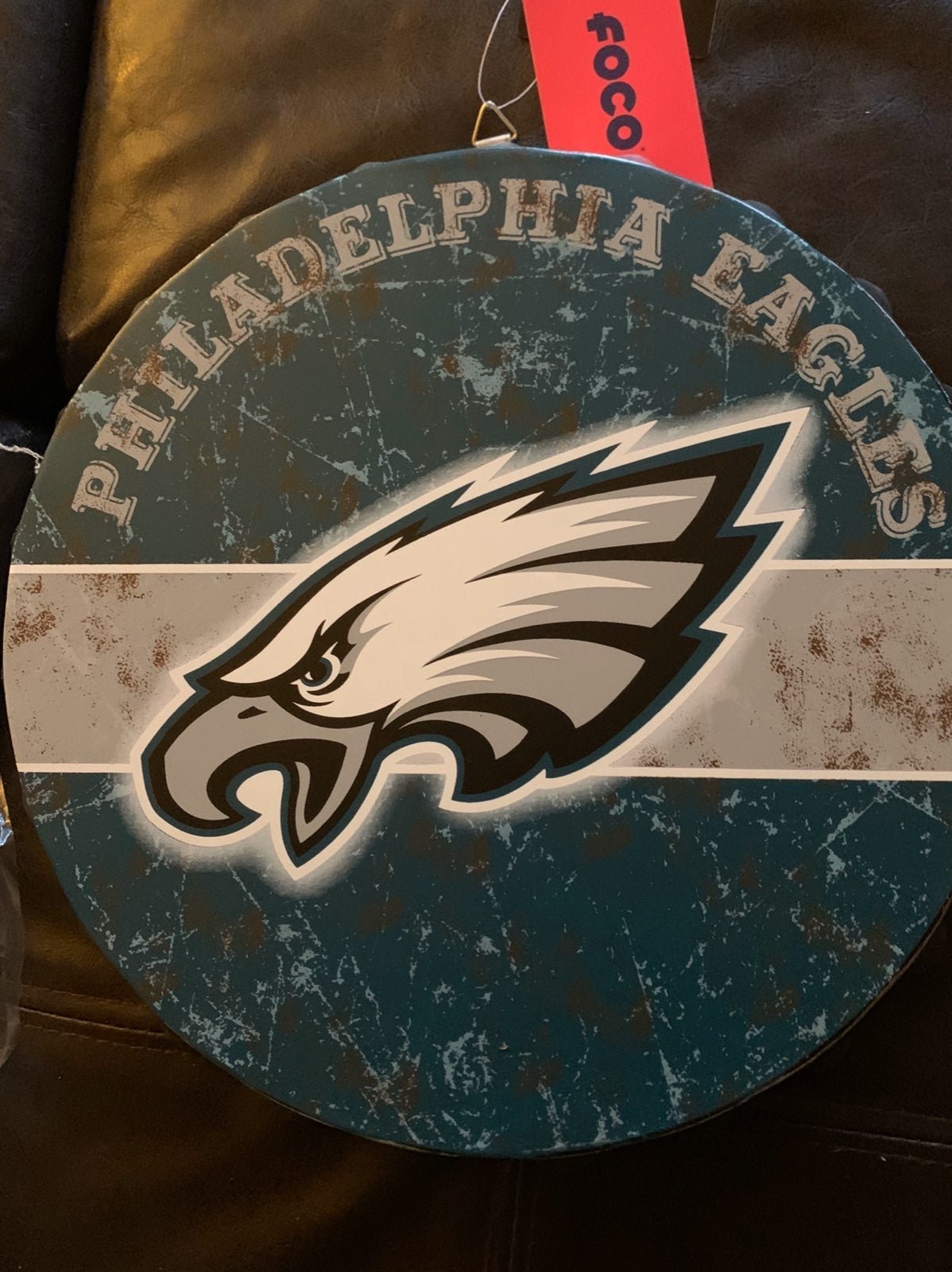 NFL PHILADELPHIA EAGLES METAL BOTTLE CAP WALL SIGN