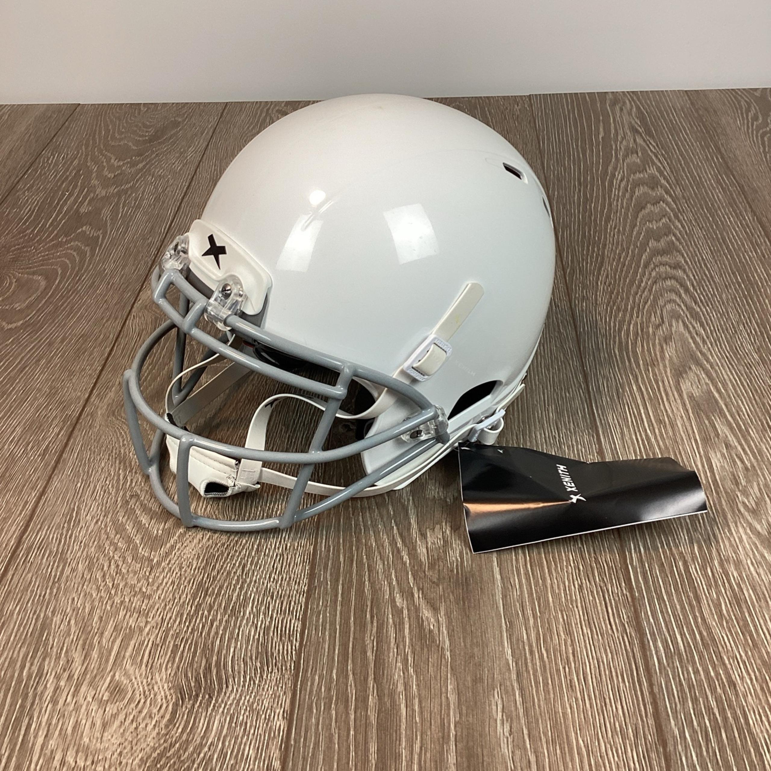 *NEW* Xenith X2E+ Youth Football Helmet Gray w/ Gray Facemask Chin M (21-22¼")