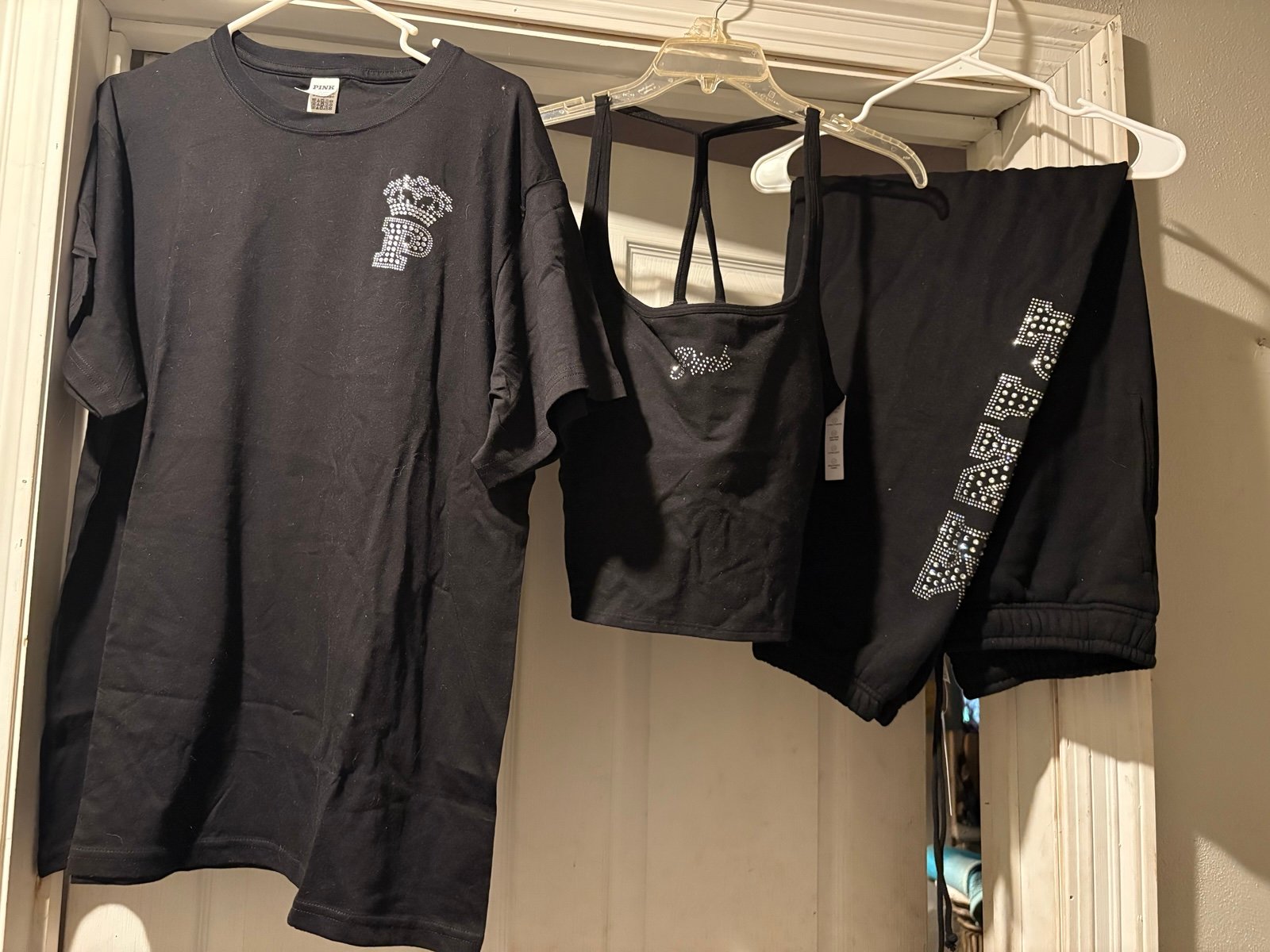 PINK Limited Edition Runway show24 release sold out everywhere sz L Black Bling