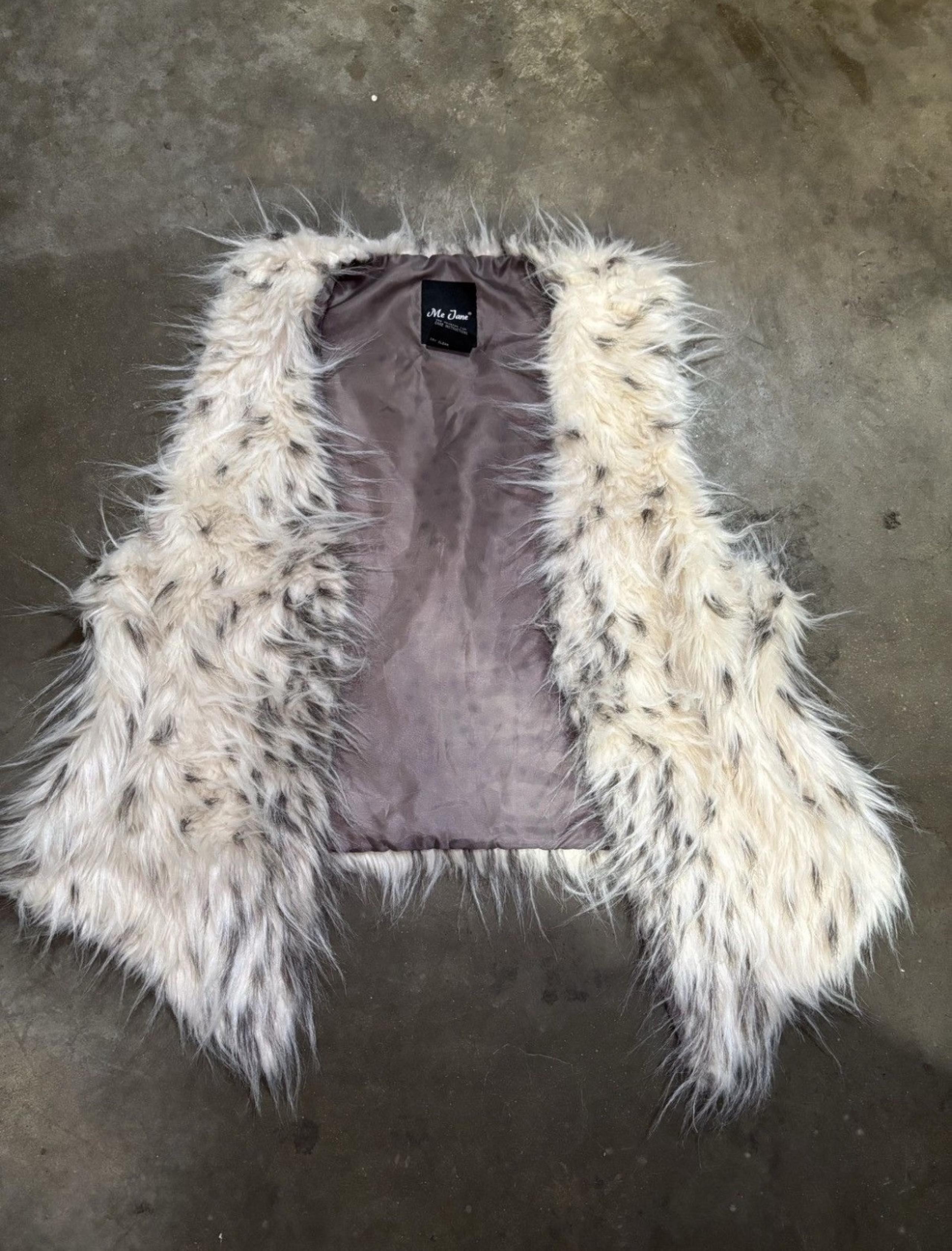 Vintage 2000s Y2K Fur Vest/Shell