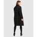 Belle & Bloom Publisher Double Breasted Wool Blend Coat Black Size M NWOT