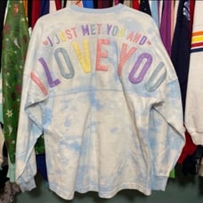 Disney parks pixar UP! Dug Doug sky tie dye and pastel spirit jersey Xs