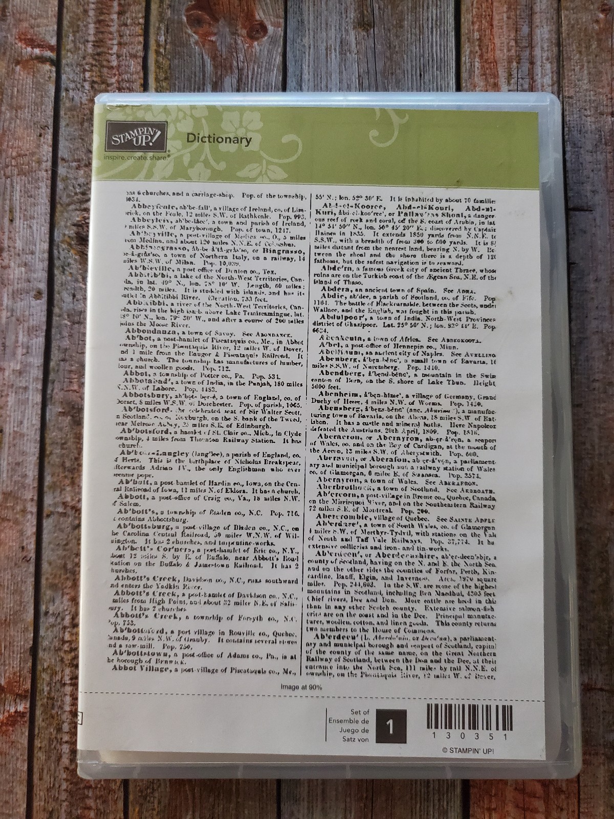Stampin Up - Dictionary