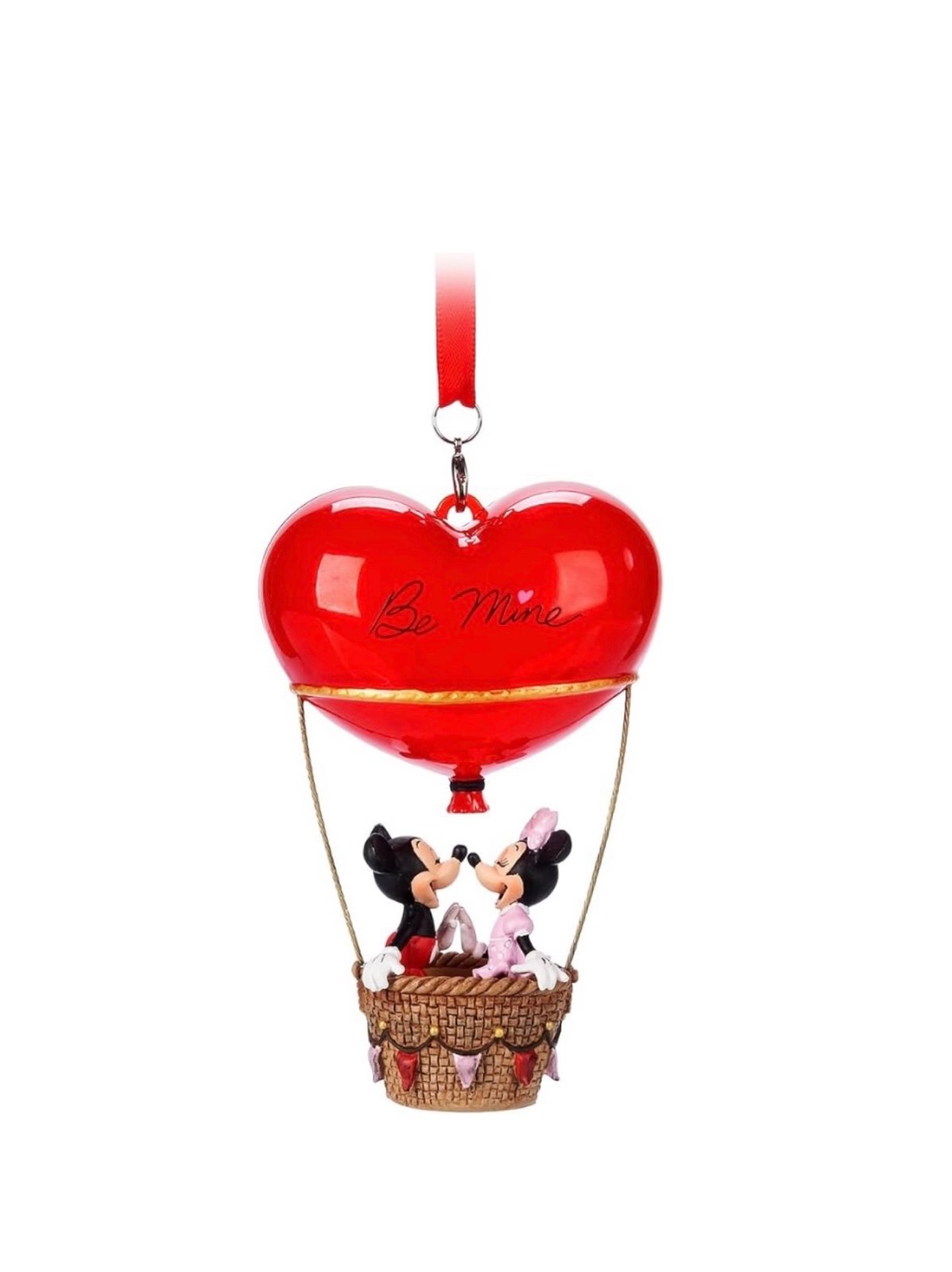 Disney Parks Sketchbook Mickey & Minnie Mouse Be Mine Heart Balloon Ornament NWT