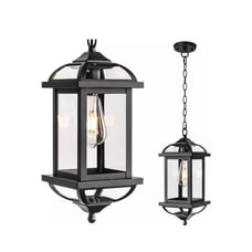 Large Outdoor Pendant Light Fixture Ceiling 16 Inch Anti Rust Aluminum Outdoor