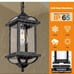 Large Outdoor Pendant Light Fixture Ceiling 16 Inch Anti Rust Aluminum Outdoor