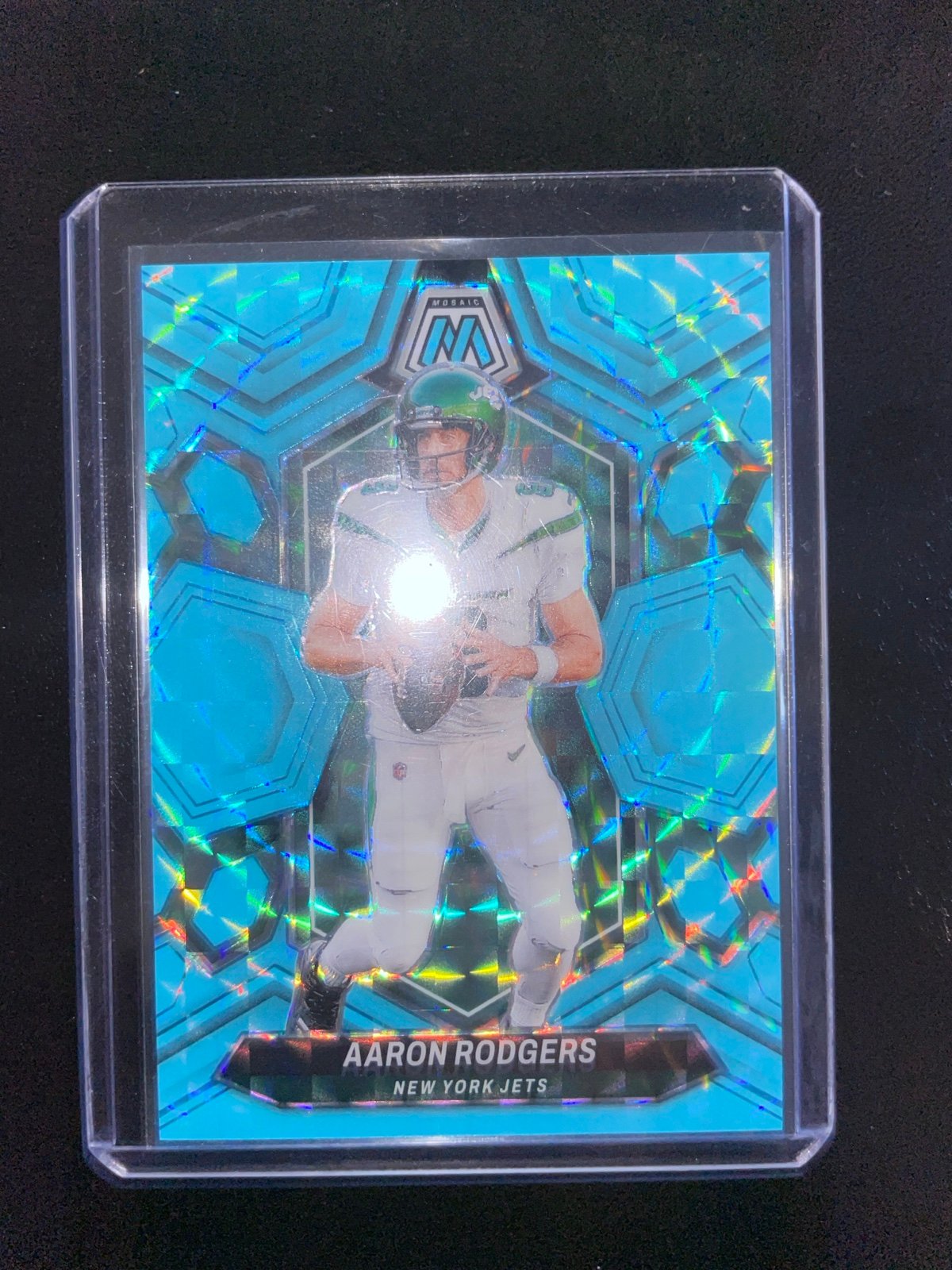 *RARE* NUMBERED OUT OF 9/15 AARON RODGERS PANINI MOSAIC  BLUE REACTIVE CARD