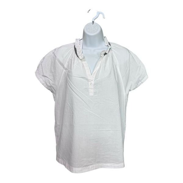 Velvet By Graham And Spencer White Top Medium Cotton