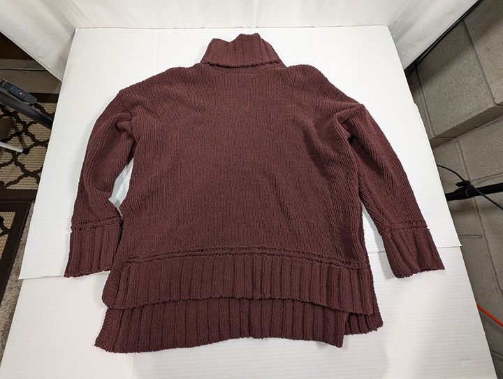 Aerie Oversized Chenille Turtleneck Sweater Women's Small Brownish purple