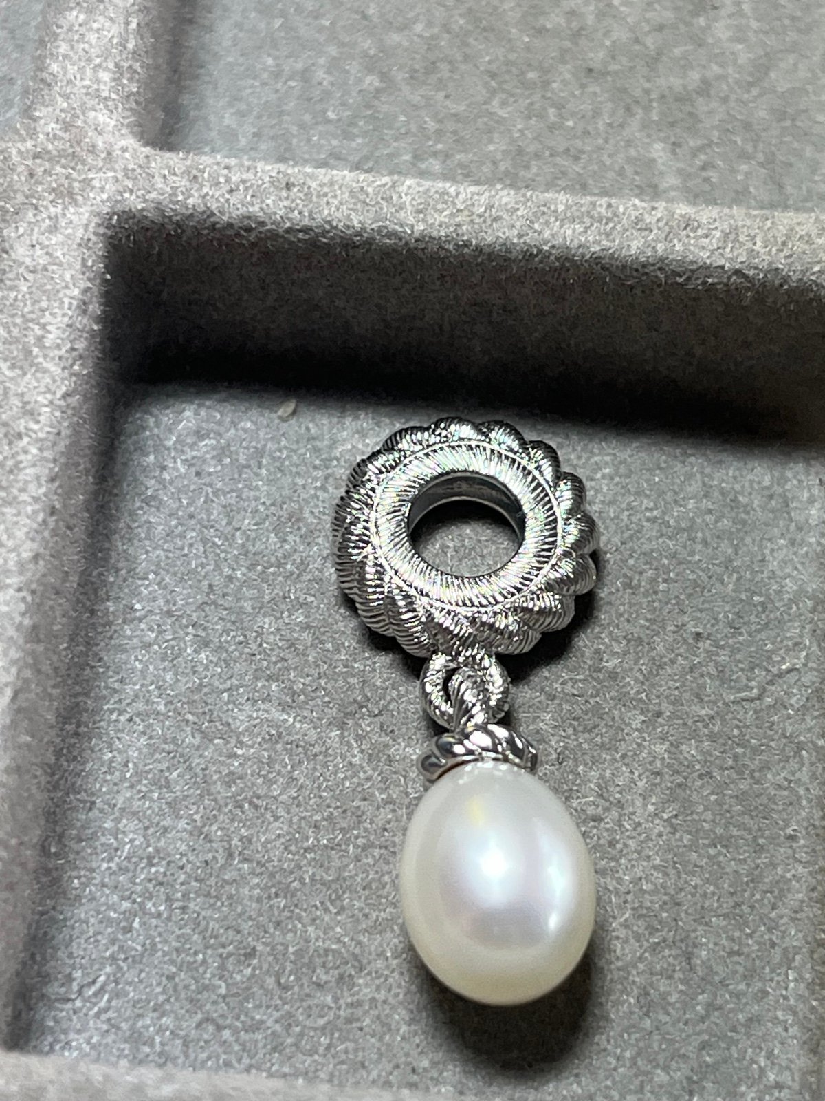 QVC Judith Ripka Pearl 925 Sterling Silver Charm