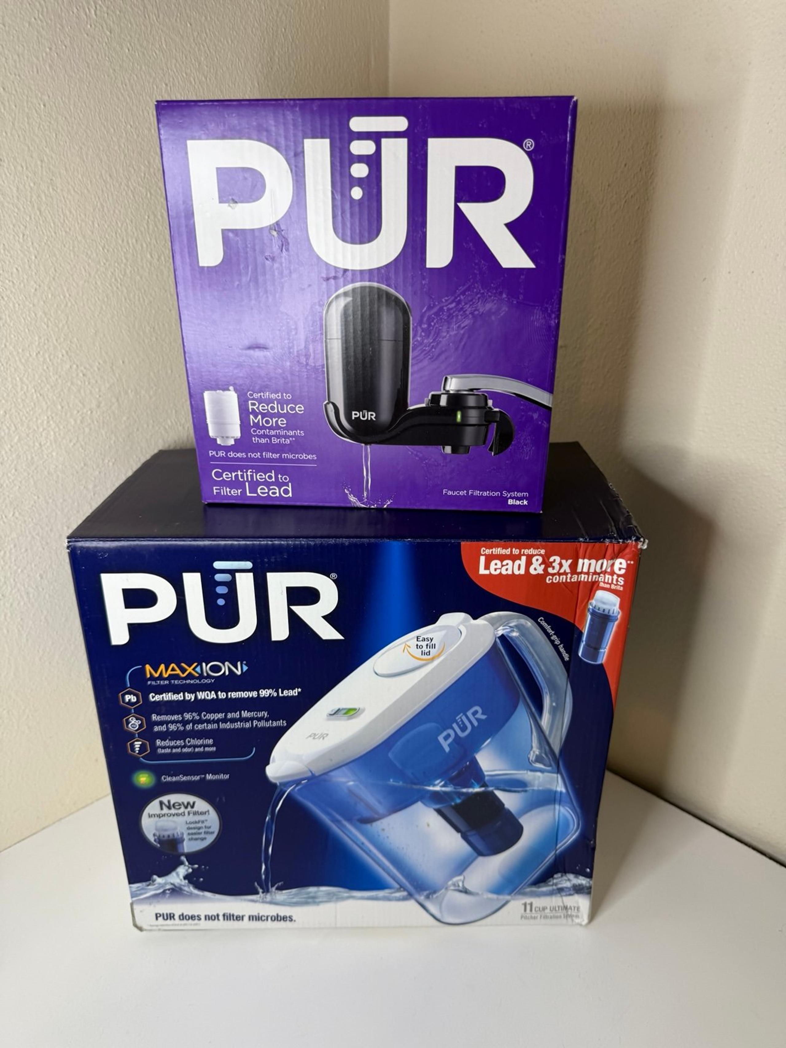 PUR faucet filter, and pitcher filter combo