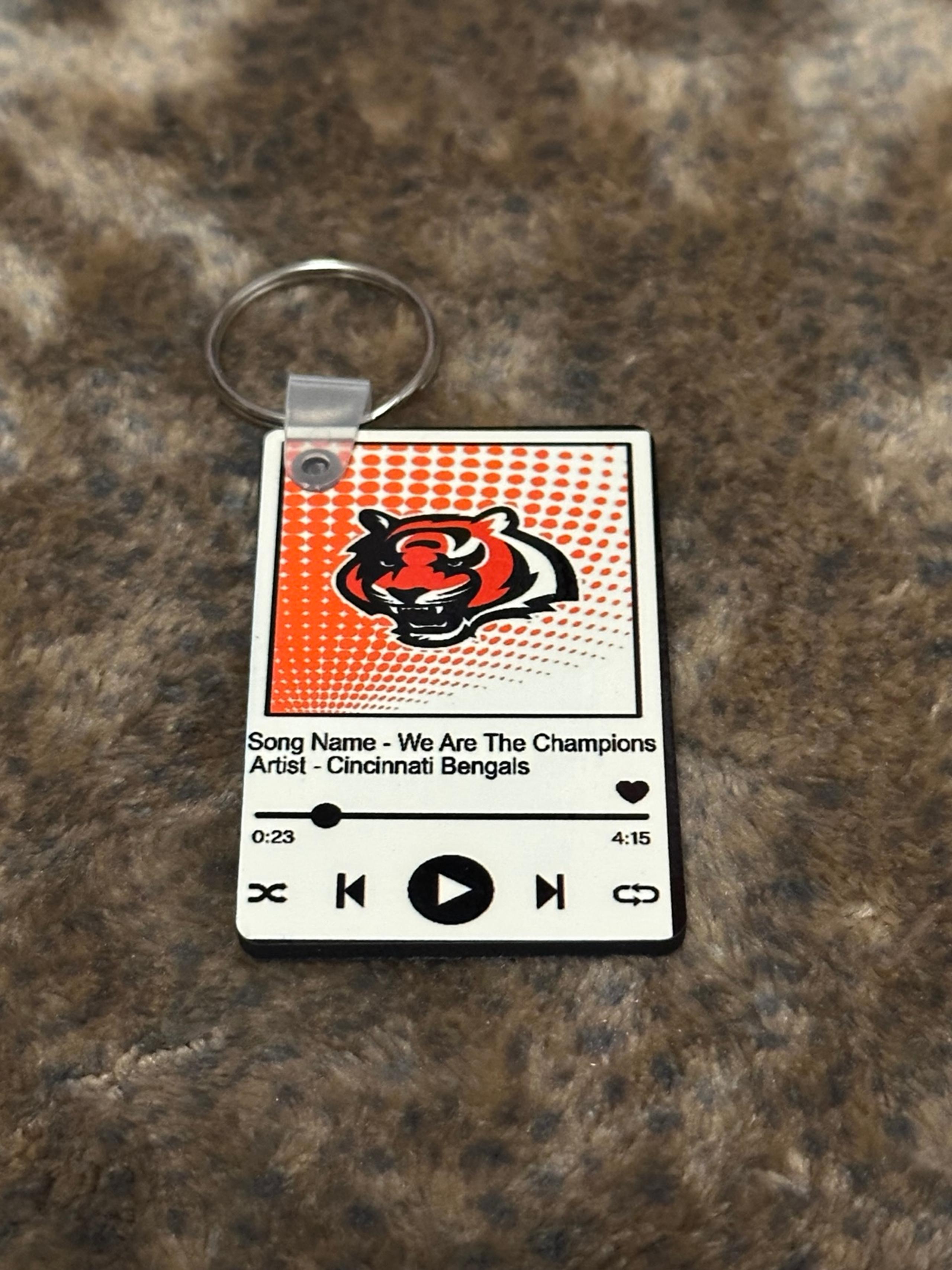 Cincinnati Bengals Playlist Keychain
