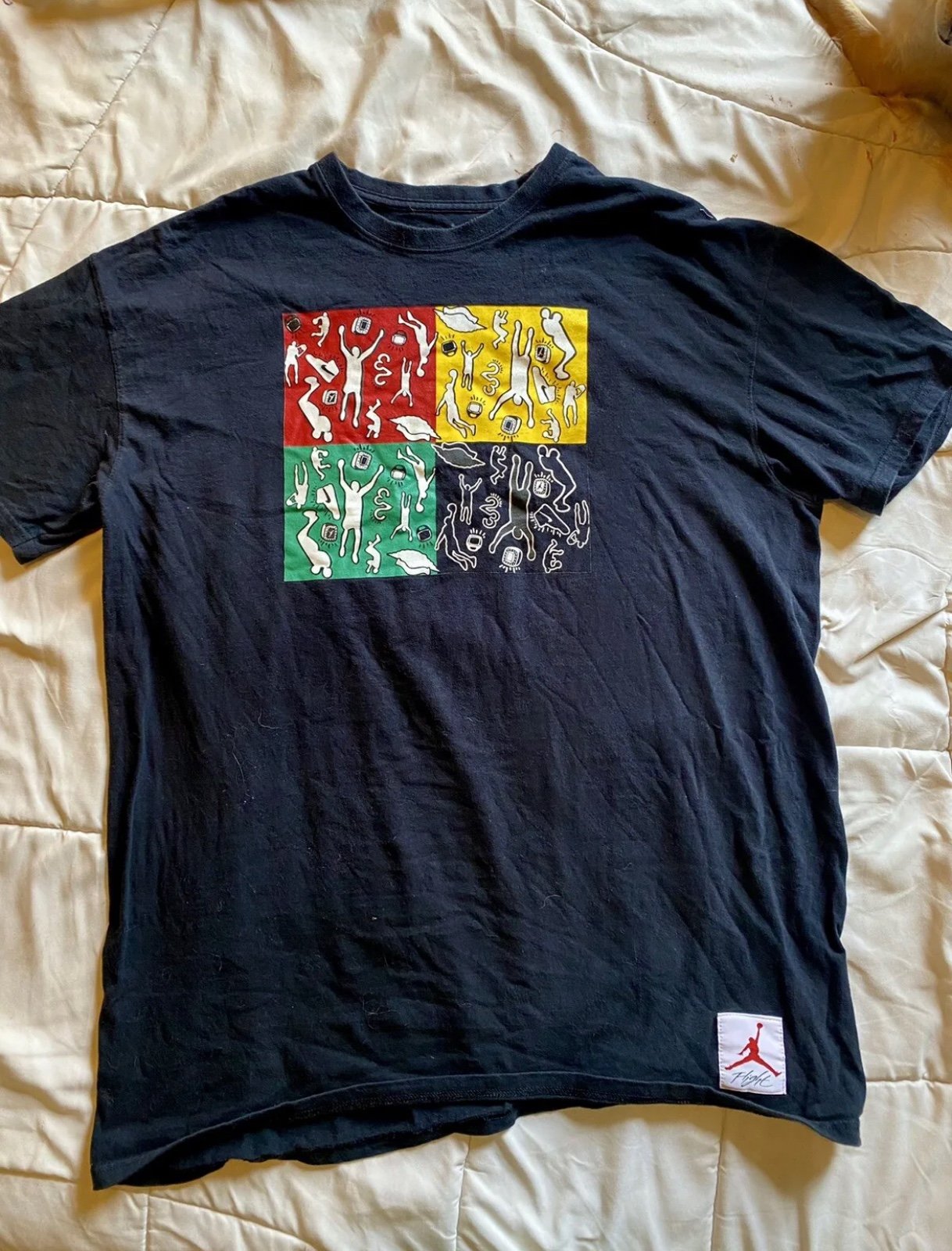 Vintage Nike Air Jordan Flight x Keith Haring Playground T Shirt XXL Rare