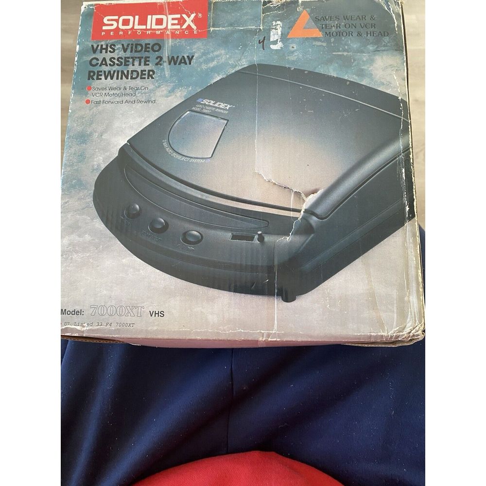 Solidex Video Cassette VHS 2-Way Rewinder 7000XT Fast Forward And Rewind