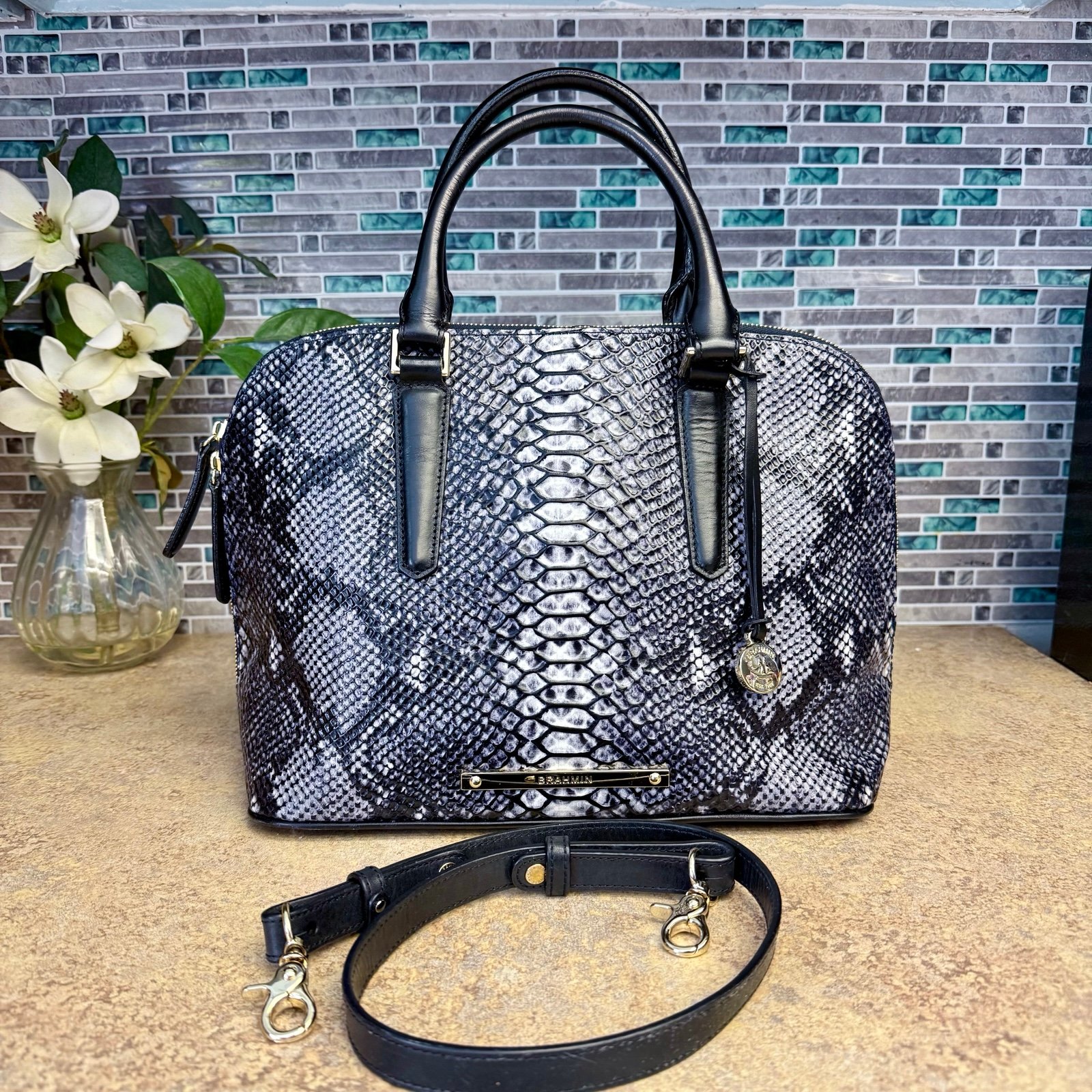 Brahmin Vivian Black Seville purse