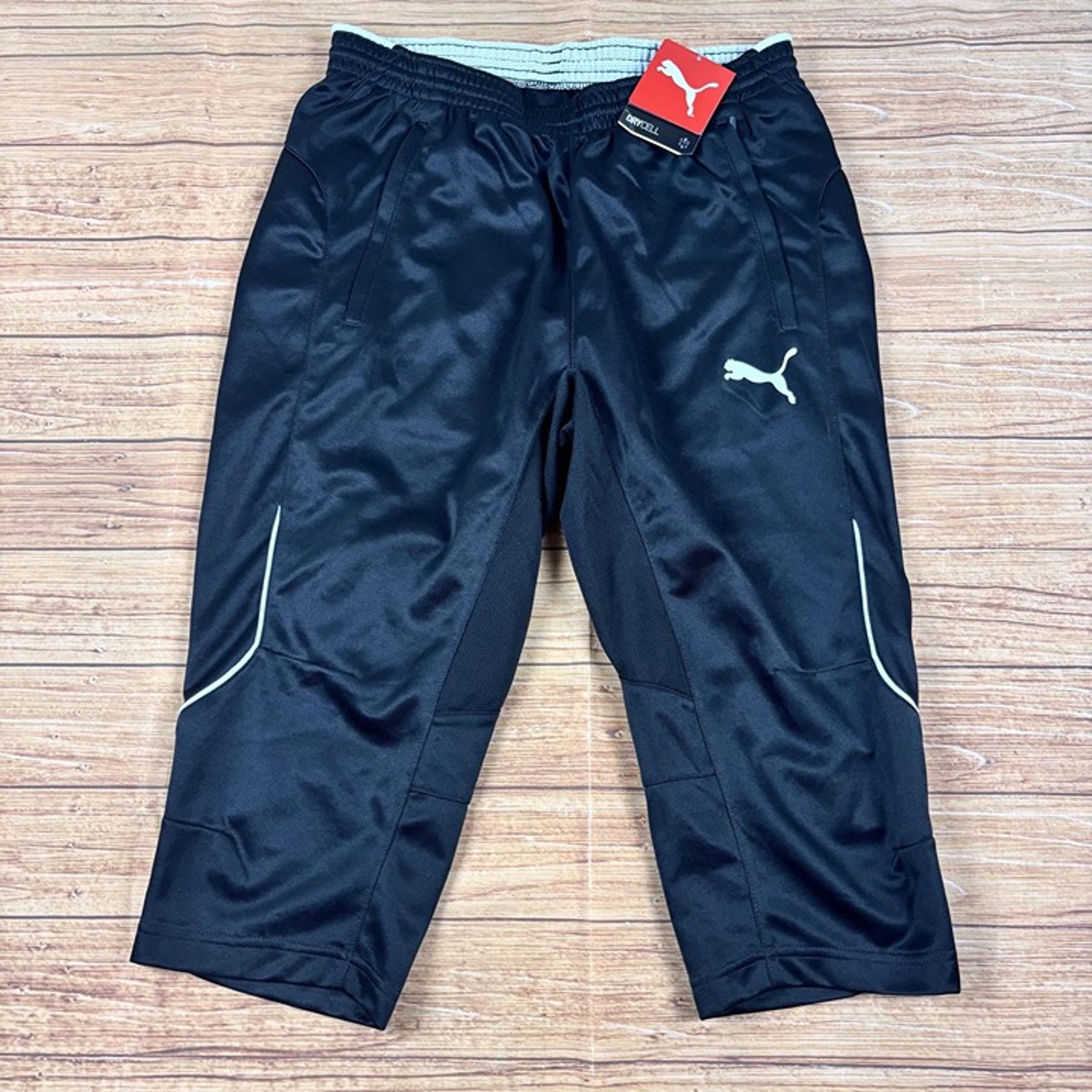 Mens PUMA Black/White Soccer/football Training 3/4  Pants Size M