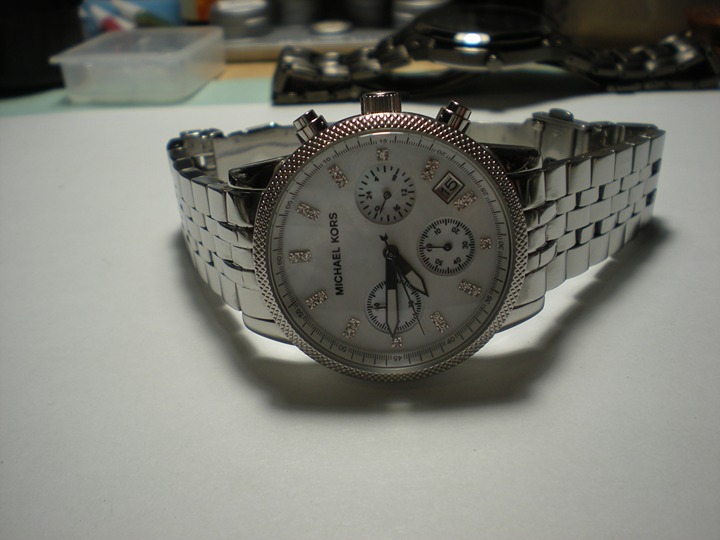 Lady MICHAEL KORS Chronograph MK-5020 The Ritz Stainless Swarovski MOP Dial