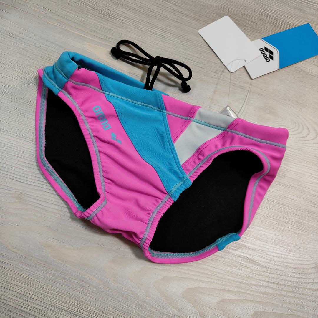 Arena Men's Size M Competitive Swimsuit, Pink x Turquoise x White