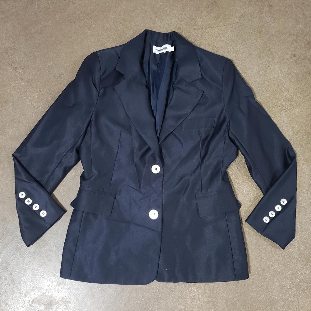 Navy Button Detailed Susielady Business Blazer