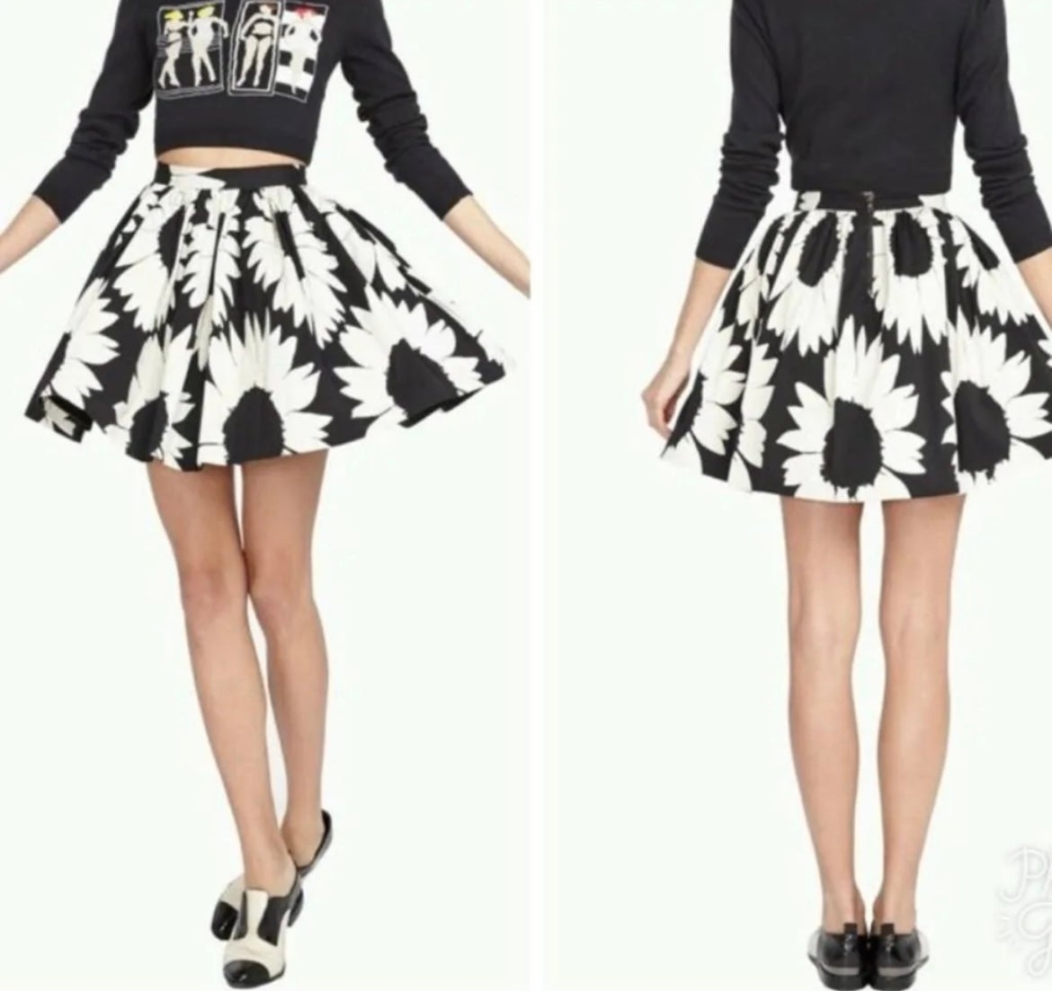 Alice + Olivia Pouf Skater Circle Mini Skirt