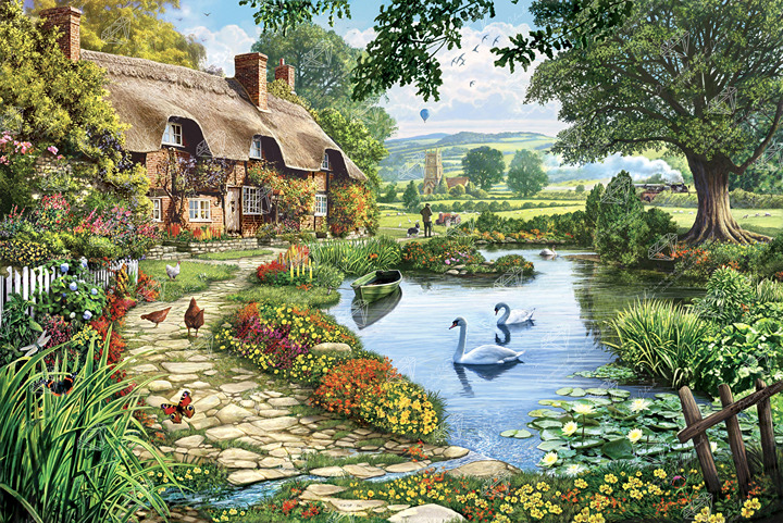 Cottage by the Lake by Diamond Art Club