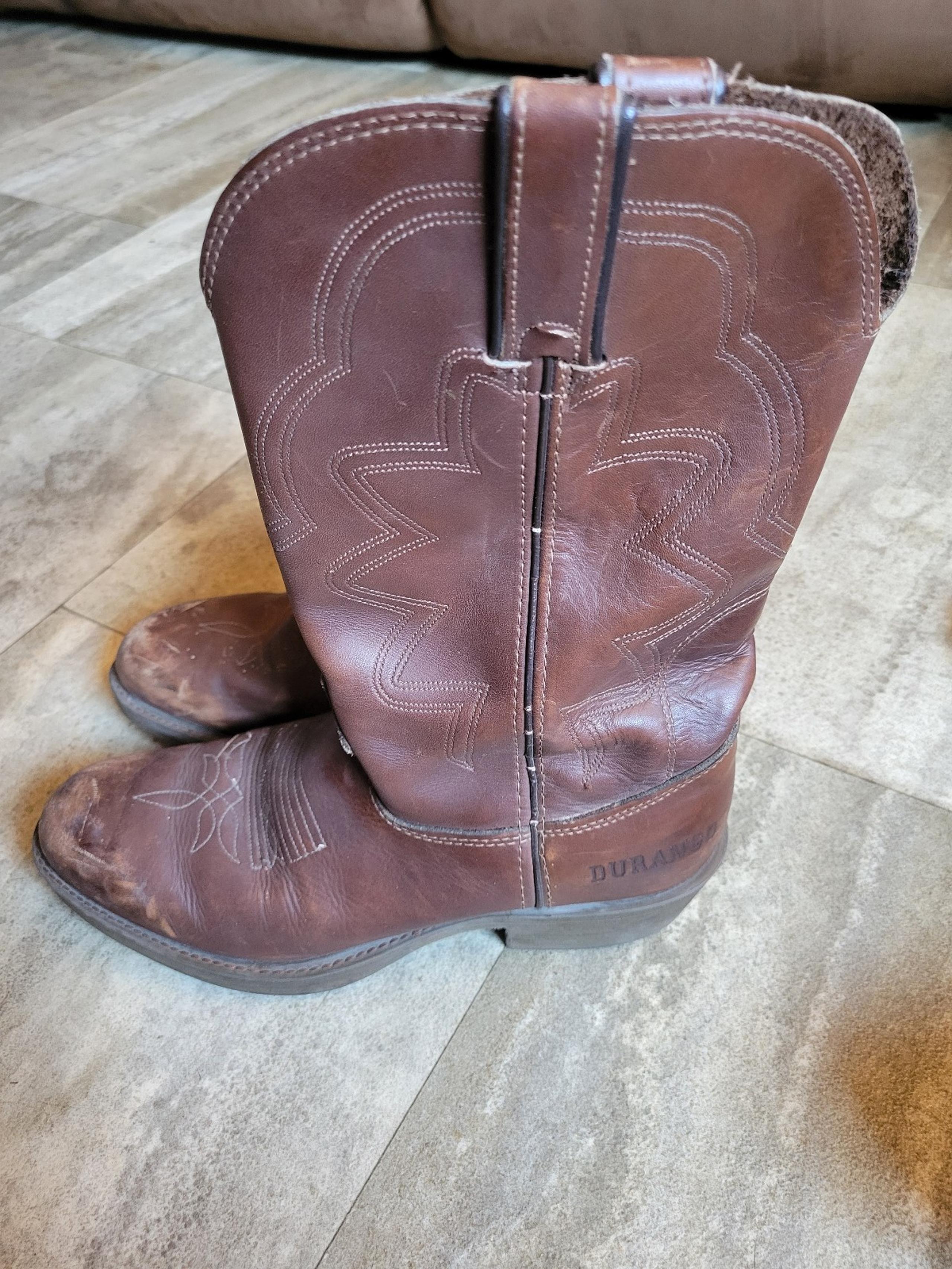 Mens Durango vintage Western leather cowboy boots size 8