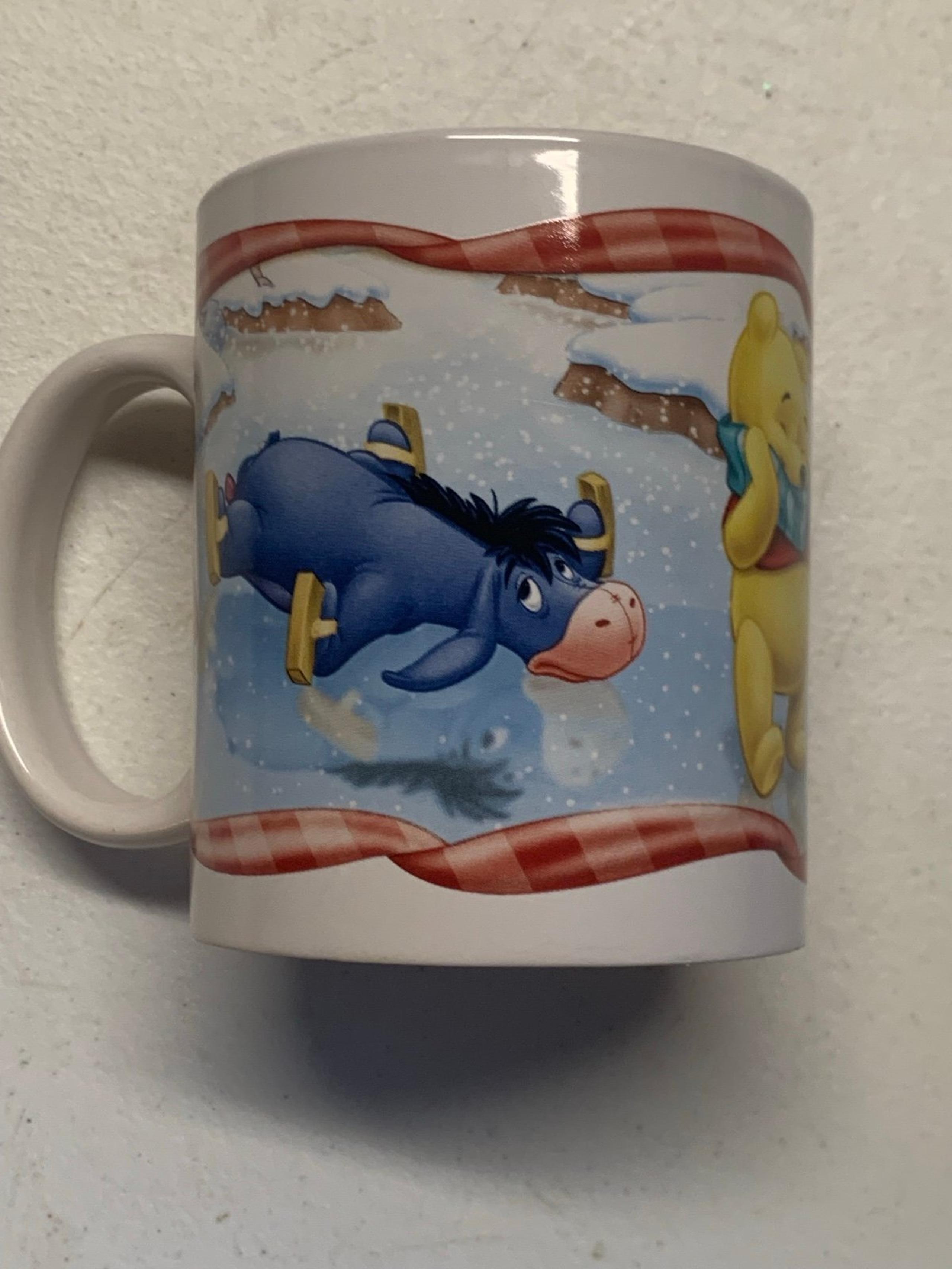 Vintage Winnie The Pooh Snow Day  Coffee Mug Disney 90s