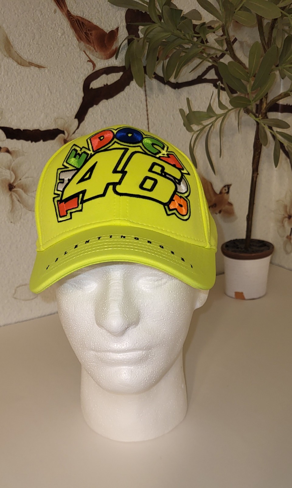 Valentino Rossi #46 Italian Race car Driver neon yellow NWOT