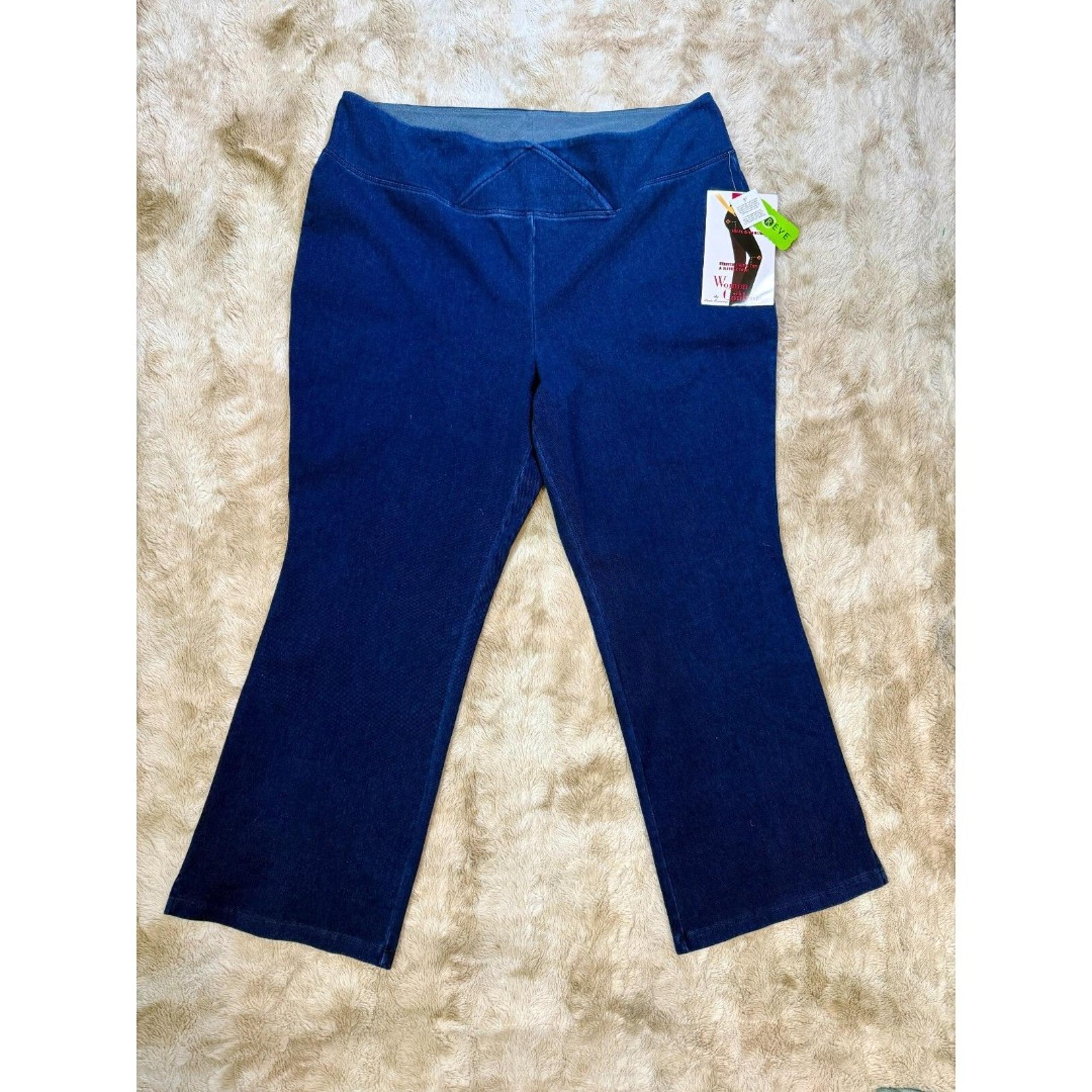 Women with Control Crop Pants Tummy Control Bue Jeans. NWT. Size US 22WP