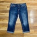 Miss Me Stretch Denim Celtic Cross Mid-Rise Easy Crop Capri Jeans~34~