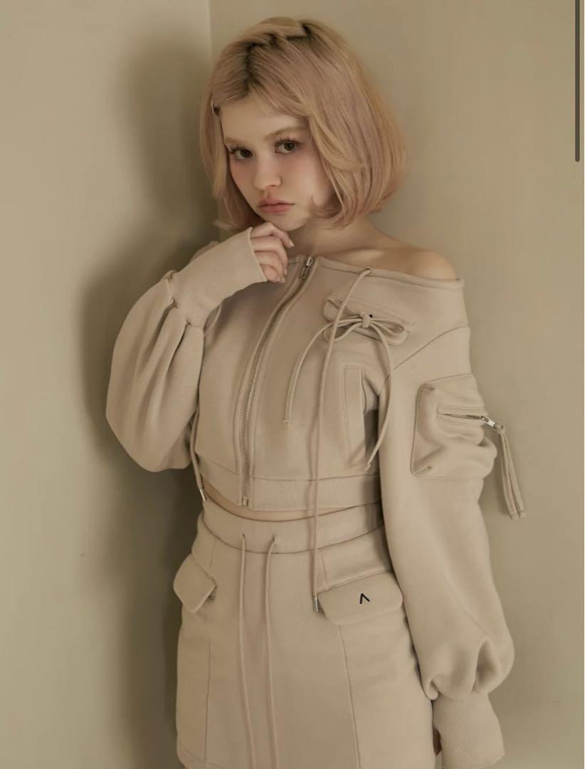 Cherie off-shoulder set from And Mary (andmary)