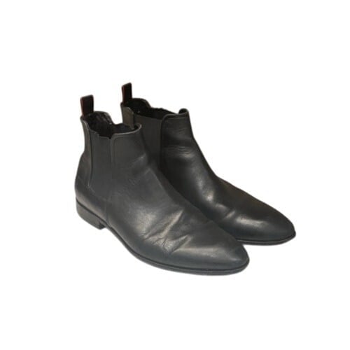 Hugo Boss Chelsea Boots Men Size 7 Black Leather