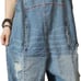 Women's jeans capris overalls romper hand-painted piping to make old casual