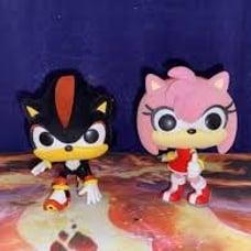 Exclusive Flocked edition Shadow and Amy Rose Funko POPS Set