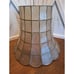 Vintage Capiz Shell Lamp Shade Scalloped Rim Goldtone Welded Metal
