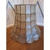 Vintage Capiz Shell Lamp Shade Scalloped Rim Goldtone Welded Metal